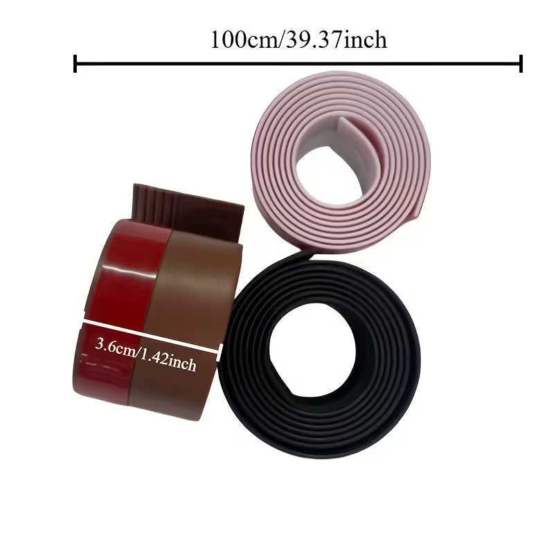 Thickened Windproof Door Bottom Seal - Self-Adhesive Anti-Theft Soundproof Weatherproof Insulation Material, Suitable for Glass and Wood Doors, Energy-Saving Home Decoration, Durable Adhesive Backing
