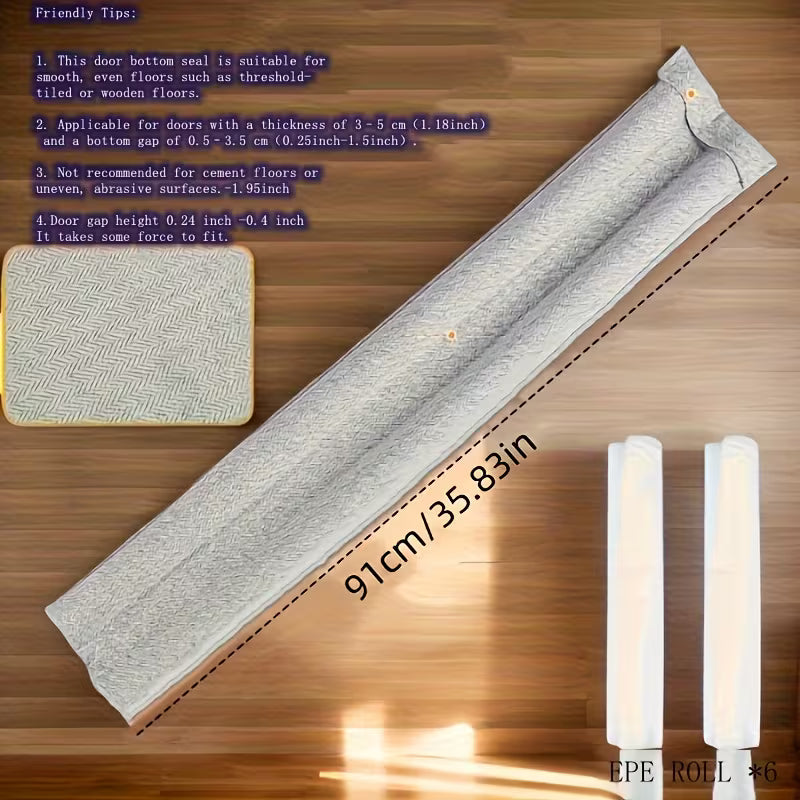 Draft Stopper Door Seal – Dust-Proof Double-Sided Fabric, Sound Insulating & Washable