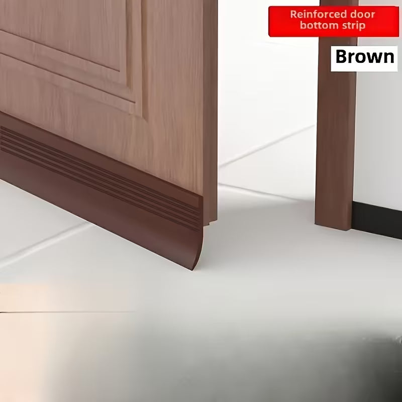 Thickened Windproof Door Bottom Seal - Self-Adhesive Anti-Theft Soundproof Weatherproof Insulation Material, Suitable for Glass and Wood Doors, Energy-Saving Home Decoration, Durable Adhesive Backing