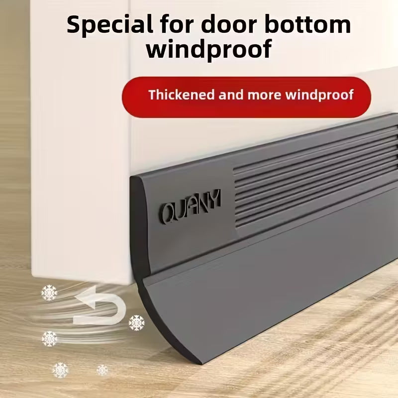 Thickened Windproof Door Bottom Seal - Self-Adhesive Anti-Theft Soundproof Weatherproof Insulation Material, Suitable for Glass and Wood Doors, Energy-Saving Home Decoration, Durable Adhesive Backing